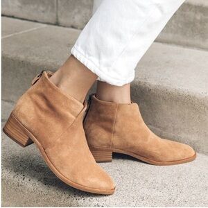 Soludos Venetian tan suede booties size 6.5